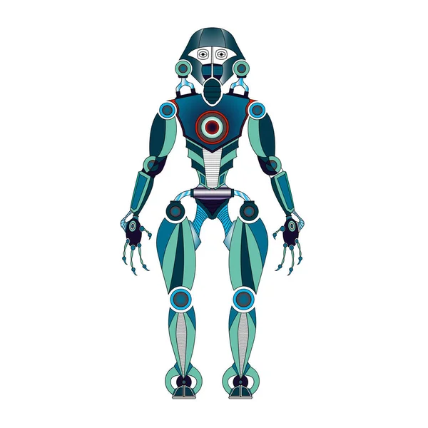スマートロボットの未来技術1 — ストックベクタ