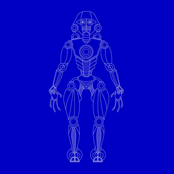 Futurystyczna Technologia Inteligentnego Robota — Wektor stockowy