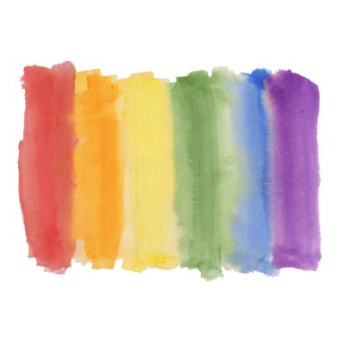 Soyut suluboya gökkuşağı sıçraması, özgür aşkın, özgürlüğün ve hoşgörünün sembolü.