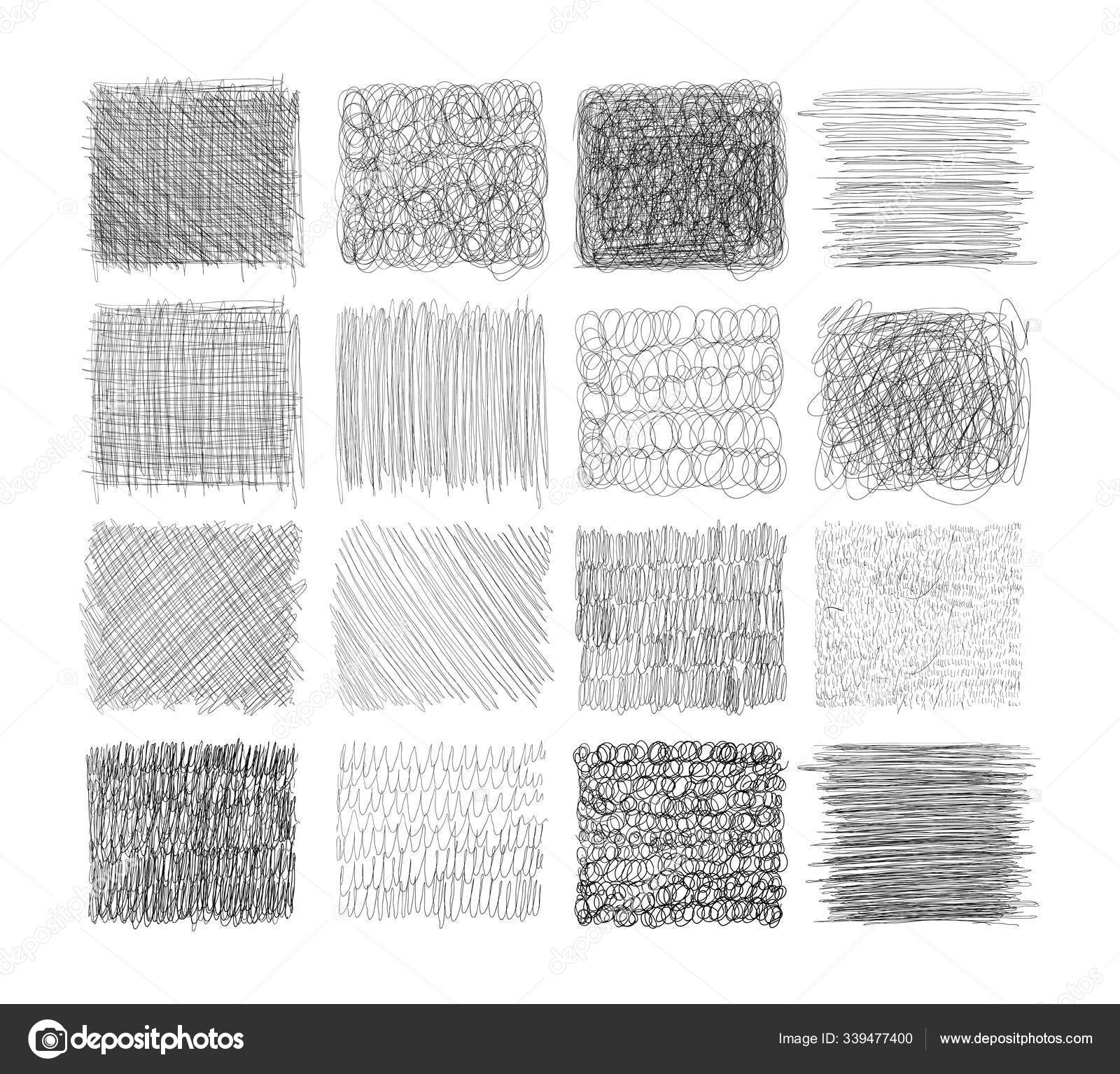 Thin Line Vector Icon Set Scribbled Stock Vector (Royalty Free