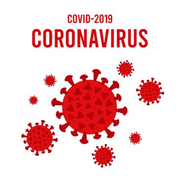 Çin 'de Coronavirus. Roman Coronavirus 2019-nCoV Konsepti çizimi, küresel salgın, yeni bir virüs salgını COVID-2019, halk sağlığı riski, ihtiyati tedbirler, karantina. Stok vektörü