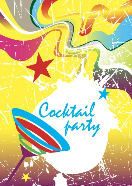 Fiesta de cóctel .Banner de Año Nuevo — Archivo Imágenes Vectoriales