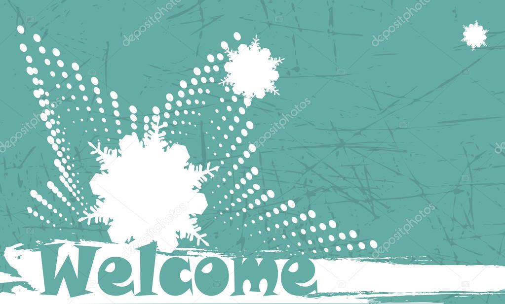 Abstract winter welcome banner