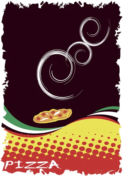 Pizzaria.Menú abstracto — Vector de stock
