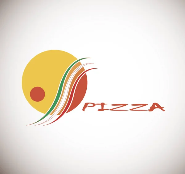 Pizza.Logotipo abstrato — Vetor de Stock