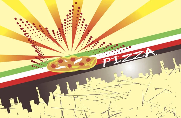 La mejor pizza de la ciudad — Vector de stock