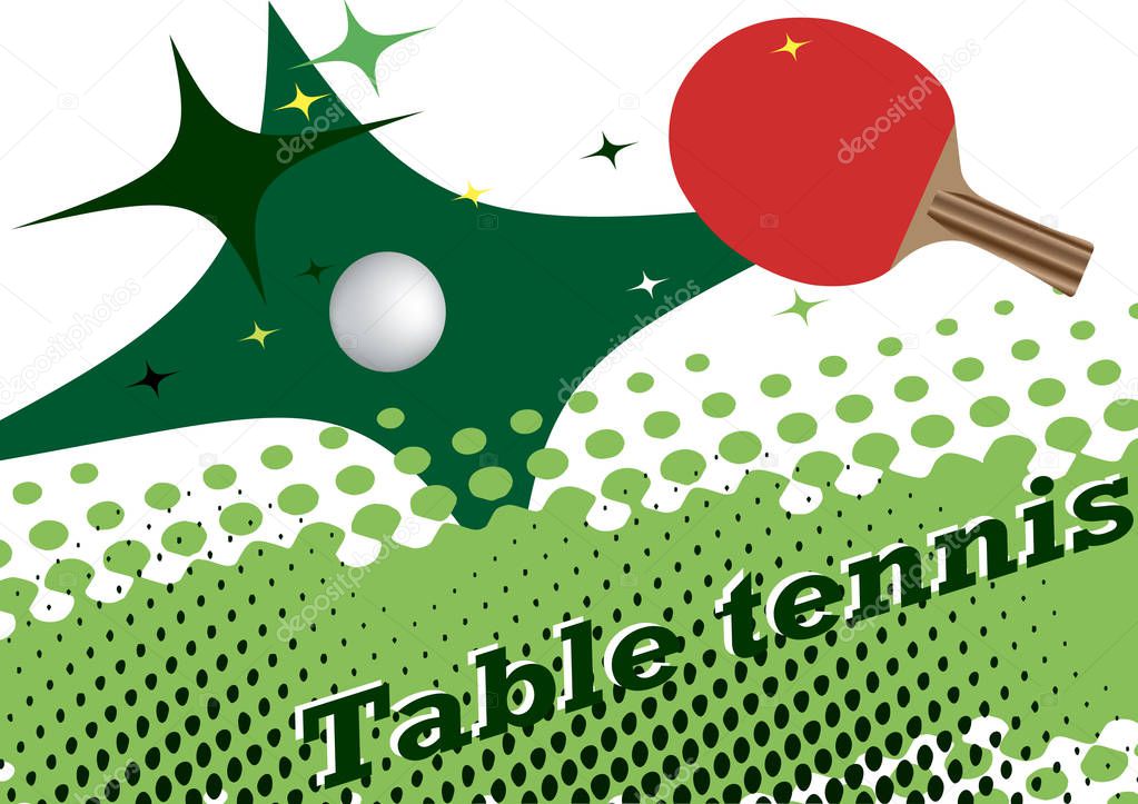 Abstract horizontal table tennis banner