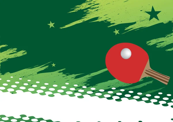 Bandera de tenis de mesa horizontal abstracta.Raqueta de tenis roja Ilustraciones de stock libres de derechos
