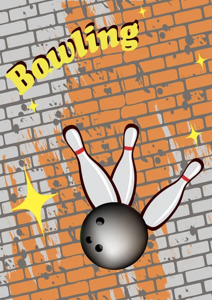 Bowlinghintergrund.Abstrakte Illustration — Stockfoto