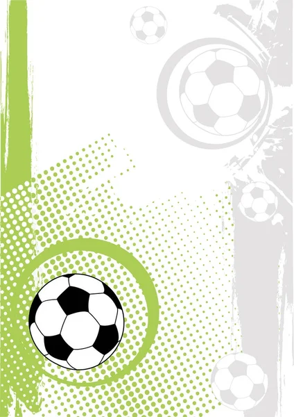 Függőleges labdarúgó poszter. Zöld háttér — Stock Vector