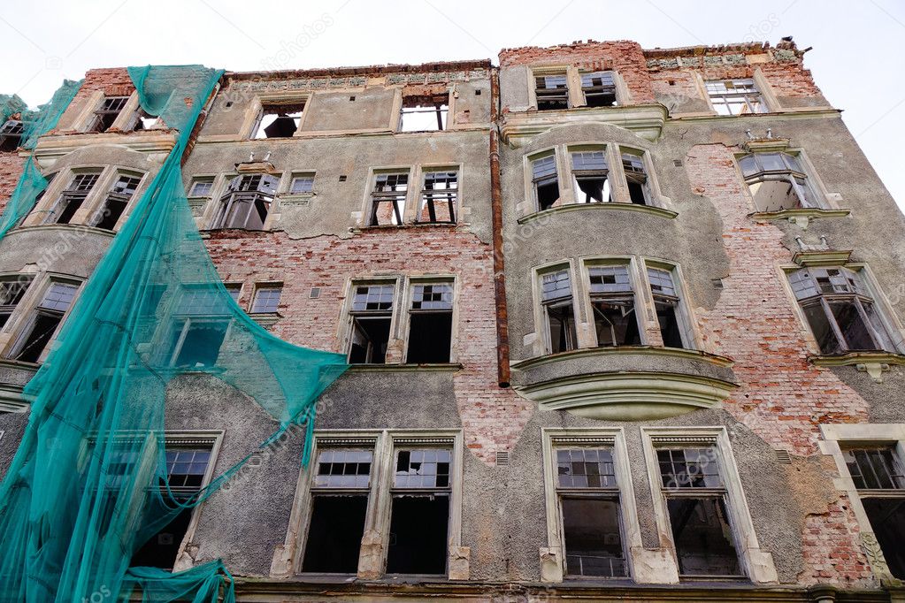 Old beautiful dilapidated house in Vyborg, Russia.