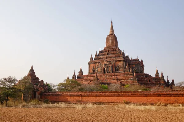 Pohled Htilominlo Chrámu Bagan Myanmar — Stock fotografie