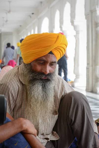 Amritsar India Jul 2015 Portret Van Sikh Mensen Gouden Tempel — Stockfoto