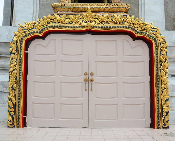 Κύρια Πόρτα Της Βουδιστικής Παγόδα Στη Μπανγκόκ Ταϊλάνδη — Φωτογραφία Αρχείου