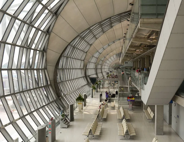 Bangkok Tailandia Jul 2015 Vista Del Interior Del Aeropuerto Suvarnabhumi — Foto de Stock