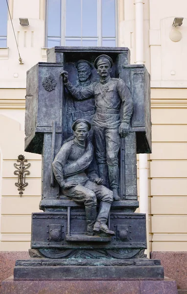 San Pietroburgo Russia Ottobre 2016 Monumento Soldati Sovietici Nel Centro — Foto Stock