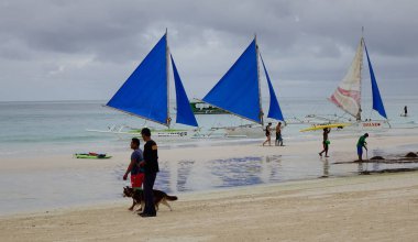 Faaliyetleri beyaz Beach Boracay, Filipinler 