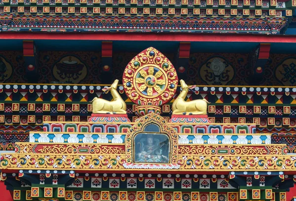 Details Van Bhutanese Boeddhistische Tempel Bodhgaya India — Stockfoto