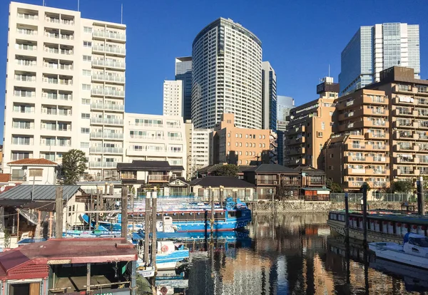 Tokio Japan Jan 2016 Gebouwen Gelegen Shinawa District Tokio Japan — Stockfoto