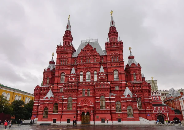 Moskva Rusko Října 2016 Fasádní Státní Historické Muzeum Rudém Náměstí — Stock fotografie