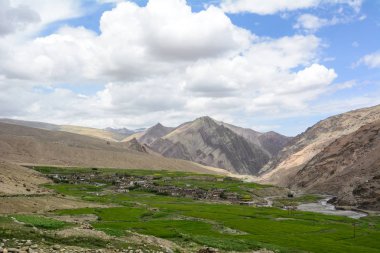 Kuzey Hindistan'da Himalaya dağ manzarası 