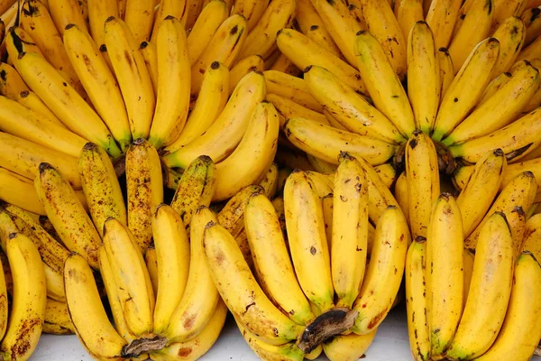 Plátano Cultivado Para Venta Por Menor Mercado Local Frutas Asia —  Fotos de Stock