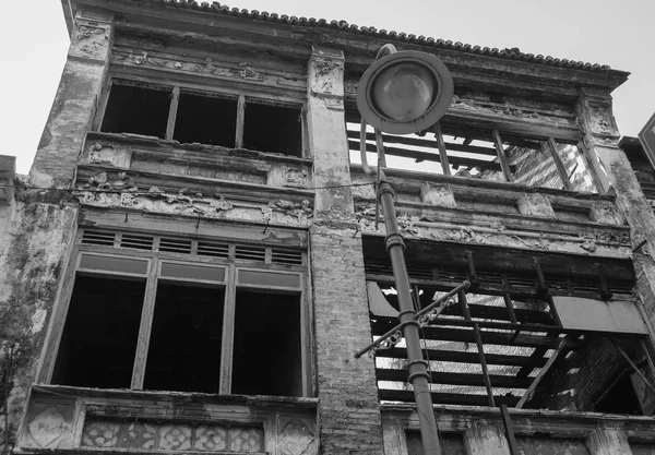 Abandoned House Ruined City Wet Muddy Georgetown Penang Malaysia — Stock Photo, Image