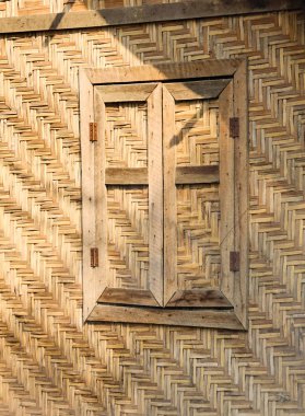 Yerli Tay tarzında bambu desen sepetçilik el yapımı ve duvar