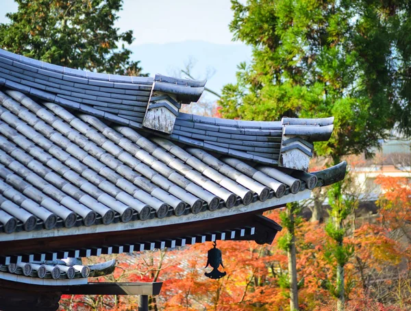 Puncak Candi Musim Gugur Dengan Latar Belakang Alam Kyoto Jepang — Stok Foto