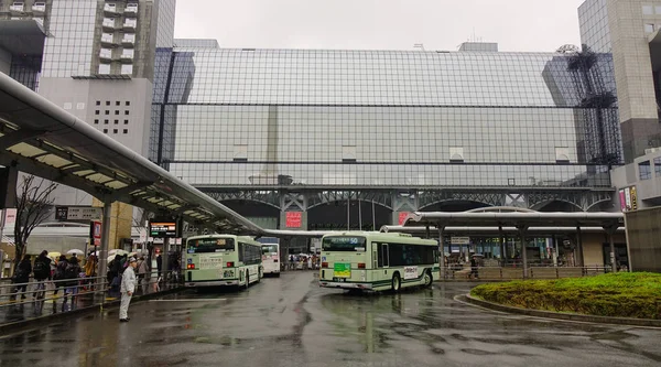 Kyoto Japón Nov 2016 Estacionamiento Autobuses Estación Kyoto Japón Los — Foto de Stock