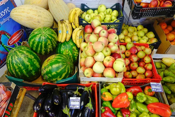 Vyborg Rússia Outubro 2016 Produtos Agrícolas Venda Mercado Rural Vyborg — Fotografia de Stock