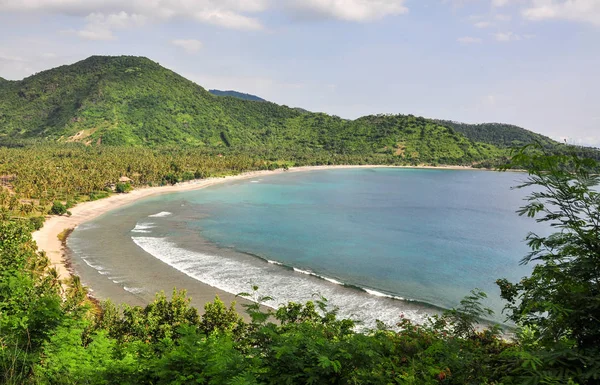 Hermosa Playa Isla Lombok Indonesia Lombok Una Isla Lado Bali — Foto de Stock