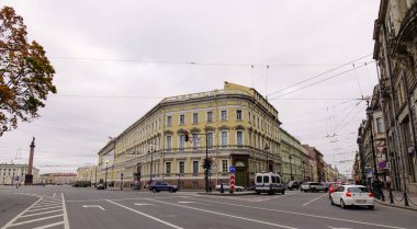 Saint Petersburg, Rusya - 10 Ekim 2016. Saint Petersburg şehir, Rusya eski binalar. St Petersburg en Batılılaşmış şehir Rusya'nın yanı sıra kültürel başkenti olduğunu.