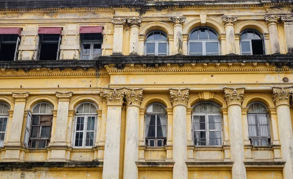 Rangum Mianmar Fevereiro 2016 Fachada Antigo Edifício Colonial Britânico Sule — Fotografia de Stock