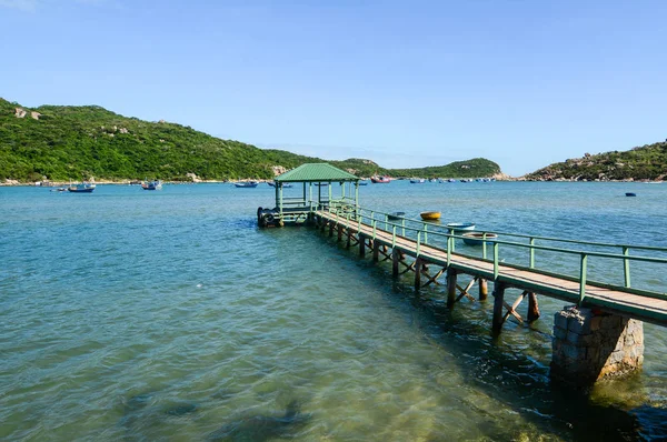 Ponte Legno Molo Principale Nella Giornata Sole — Foto Stock