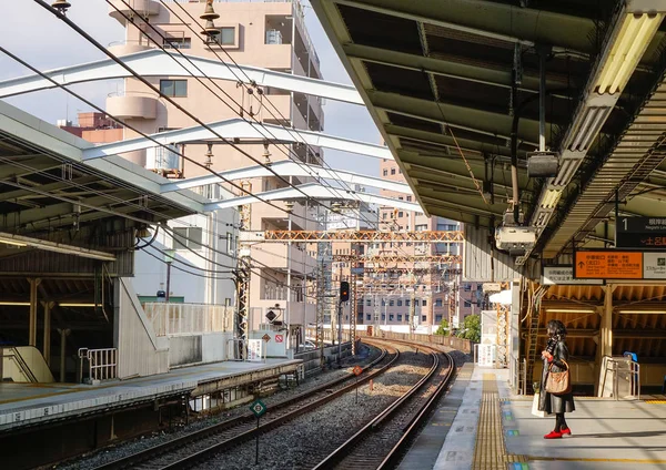 Estação ferroviária em Tóquio, Japão — Fotografia de Stock