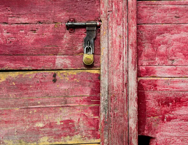 Part Old Wooden Door Lock Leh Ladakh India — Stock Photo, Image