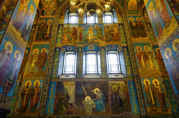 São Petersburgo Rússia Outubro 2016 Interior Igreja Salvador Sangue Derramado — Fotografia de Stock