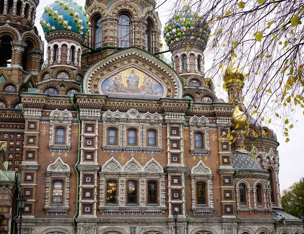Church Savior Blood Autumn Very Famous Landmark Saint Petersburg Russia — Stock Photo, Image