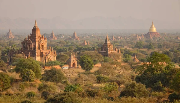Budist Tapınakları Bagan Myanmar Manzara Bir Antik Kent Asias Önemli — Stok fotoğraf