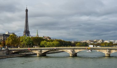 Paris 'te tarihi mimari ve Seine Nehri 