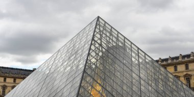 Paris, Fransa 'daki Louvre Müzesi manzarası