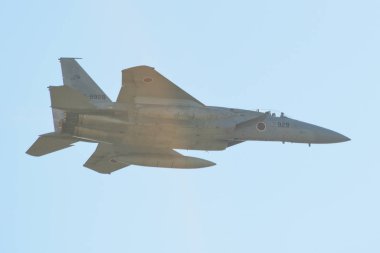 Askeri uçaklar sergilenmek üzere uçuyor 