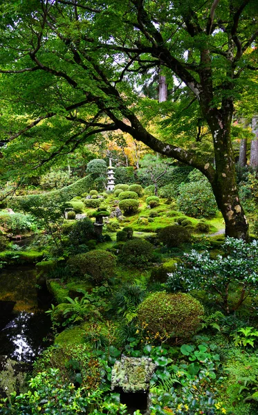 Antiguo jardín zen en Kyoto, Japón — Foto de Stock