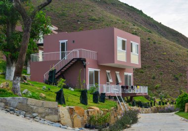 Yazın deniz kenarındaki lüks ev 