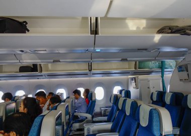 Airbus A350 uçağının içi.