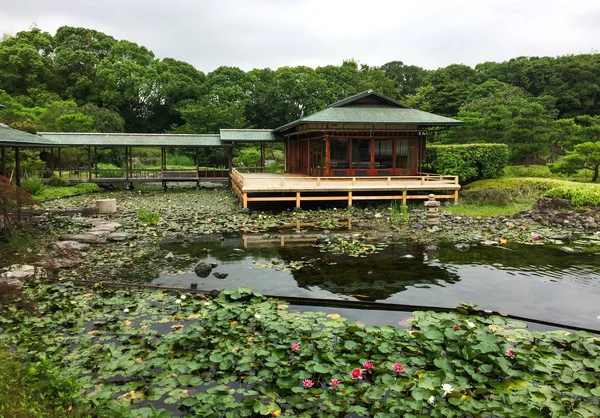 Peisajul idilic al grădinii japoneze — Fotografie, imagine de stoc