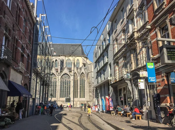 Gamla byggnader i Gent, Belgien — Stockfoto