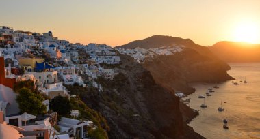 Santorini Island, Yunanistan peyzaj