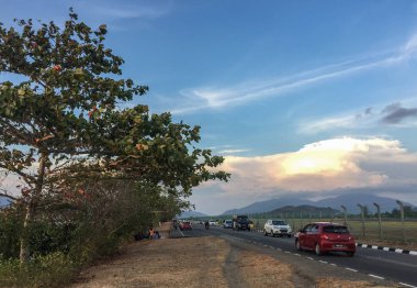 Langkawi, Malezya kırsal yolu.